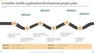 6 months mobile application development project plan