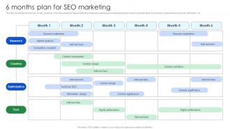 6 Months Plan For Seo Marketing