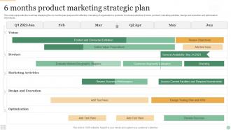 6 months product marketing strategic plan