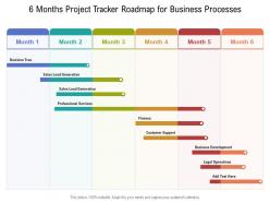 6 Months Project Tracker Roadmap For Business Processes
