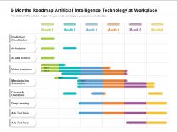 6 months roadmap artificial intelligence technology at workplace