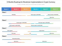 6 months roadmap for blockchain implementation in crypto currency