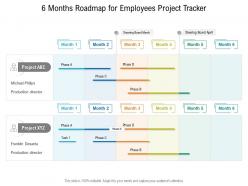 6 months roadmap for employees project tracker