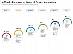 6 months roadmap for levels of process automation