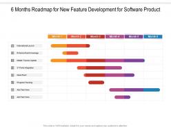 6 months roadmap for new feature development for software products
