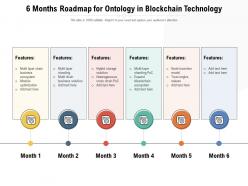 6 months roadmap for ontology in blockchain technology