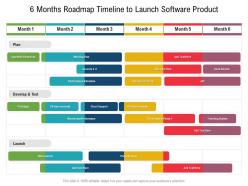 6 months roadmap timeline to launch software product