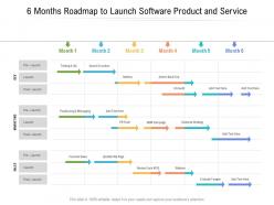 6 months roadmap to launch software product and service
