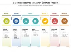 6 months roadmap to launch software product