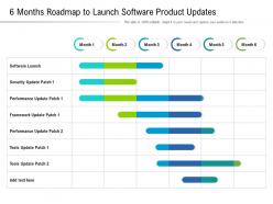 6 months roadmap to launch software product updates