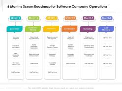 6 months scrum roadmap for software company operations