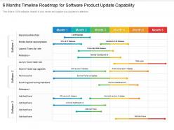 6 months timeline roadmap for software product update capability