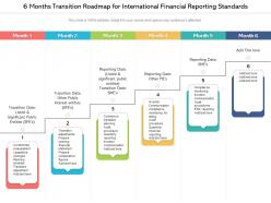 6 months transition roadmap for international financial reporting standards