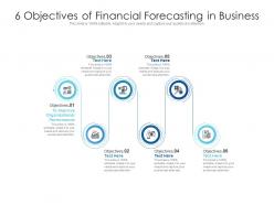 6 objectives of financial forecasting in business