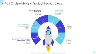 6 Part Circle With New Product Launch Steps
