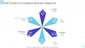 6 Part Circles Of Company Business Objective