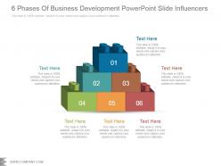 6 phases of business development powerpoint slide influencers