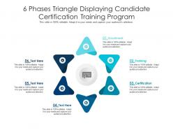 6 phases triangle displaying candidate certification training program