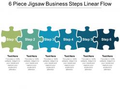 6 piece jigsaw business steps linear flow