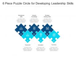 6 piece puzzle circle for developing leadership skills