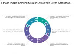 6 piece puzzle showing circular layout with seven categories of icon option6