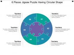 6 pieces jigsaw puzzle having circular shape