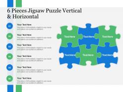 6 pieces jigsaw puzzle vertical and horizontal