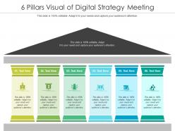 6 pillars visual of digital strategy meeting infographic template