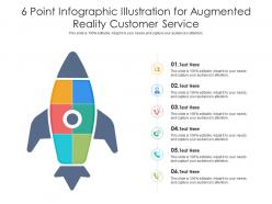 6 point illustration for augmented reality customer service infographic template