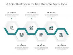 6 point illustration for best remote tech jobs infographic template