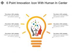 6 Point Innovation Icon With Human In Center
