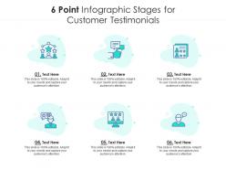 6 point stages for customer testimonials infographic template