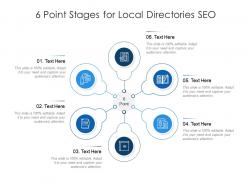 6 point stages for local directories seo infographic template