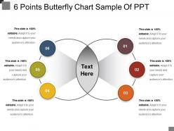 6 points butterfly chart sample of ppt