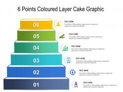 6 points coloured layer cake graphic