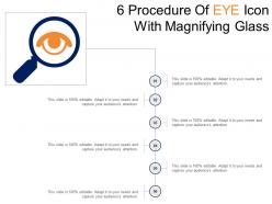 6 procedure of eye icon with magnifying glass