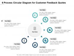 6 process circular diagram for customer feedback quotes infographic template