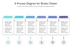 6 process diagram for broker dealer infographic template
