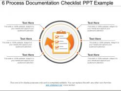 6 process documentation checklist ppt example