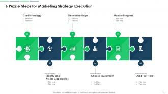 6 Puzzle Steps For Marketing Strategy Execution