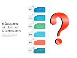 6 questions with icon and question mark