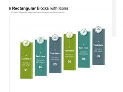 6 rectangular blocks with icons