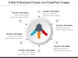 6 risk of business process icon powerpoint images
