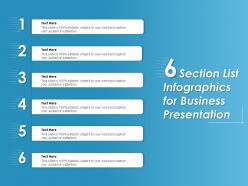 6 Section List Infographics For Business Presentation