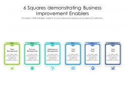 6 squares demonstrating business improvement enablers