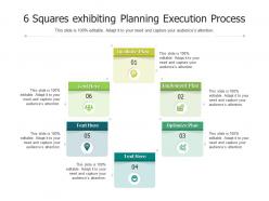 6 squares exhibiting planning execution process