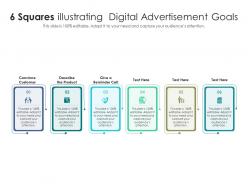 6 Squares Illustrating Digital Advertisement Goals