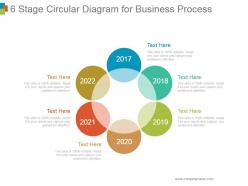 6 stage circular diagram for business process powerpoint show