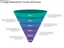 6 Stage Multicolored Funnels With Arrows