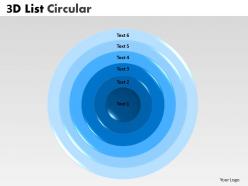 6 staged 3d circular diagram